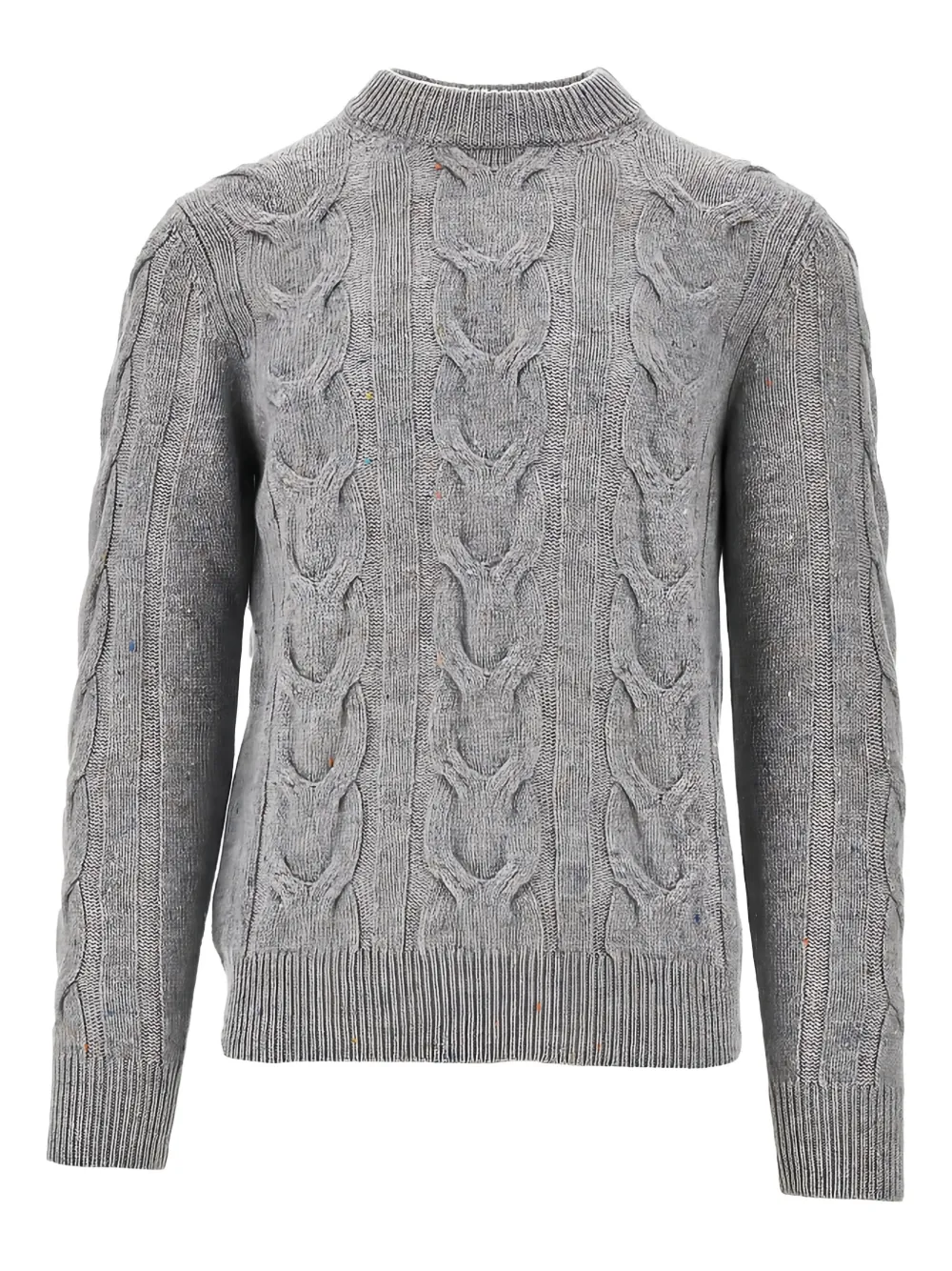 gallia cable-knit crew-neck sweater - Grigio
