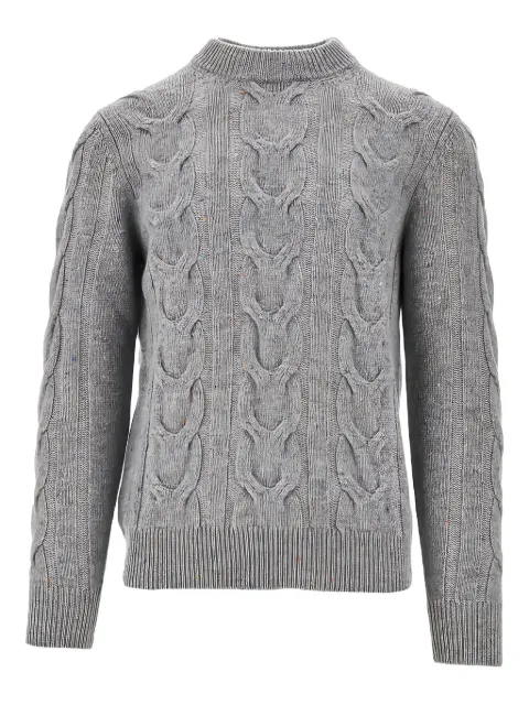 gallia cable-knit crew-neck sweater