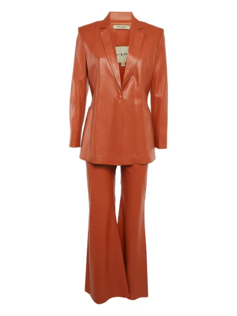 Lili Blanc vintage artificial leather pants suit