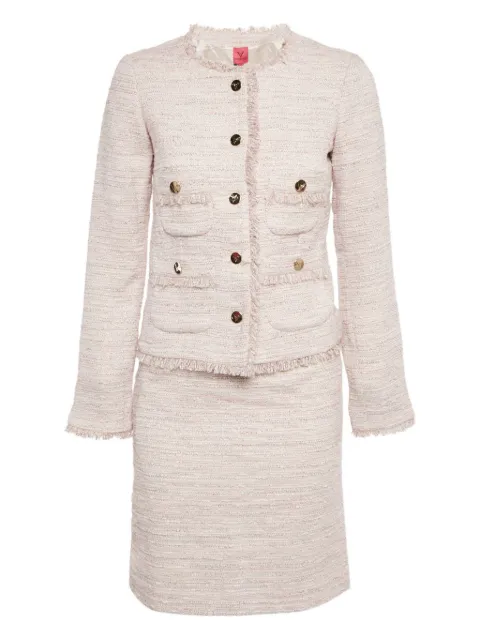 Veronica Virta tweed button suit (set of two)