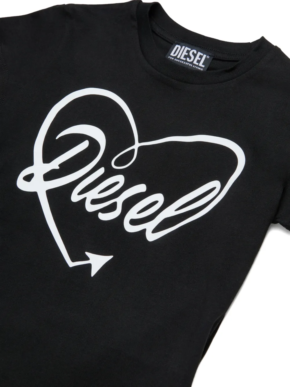 Diesel Kids T-shirt met logoprint Zwart