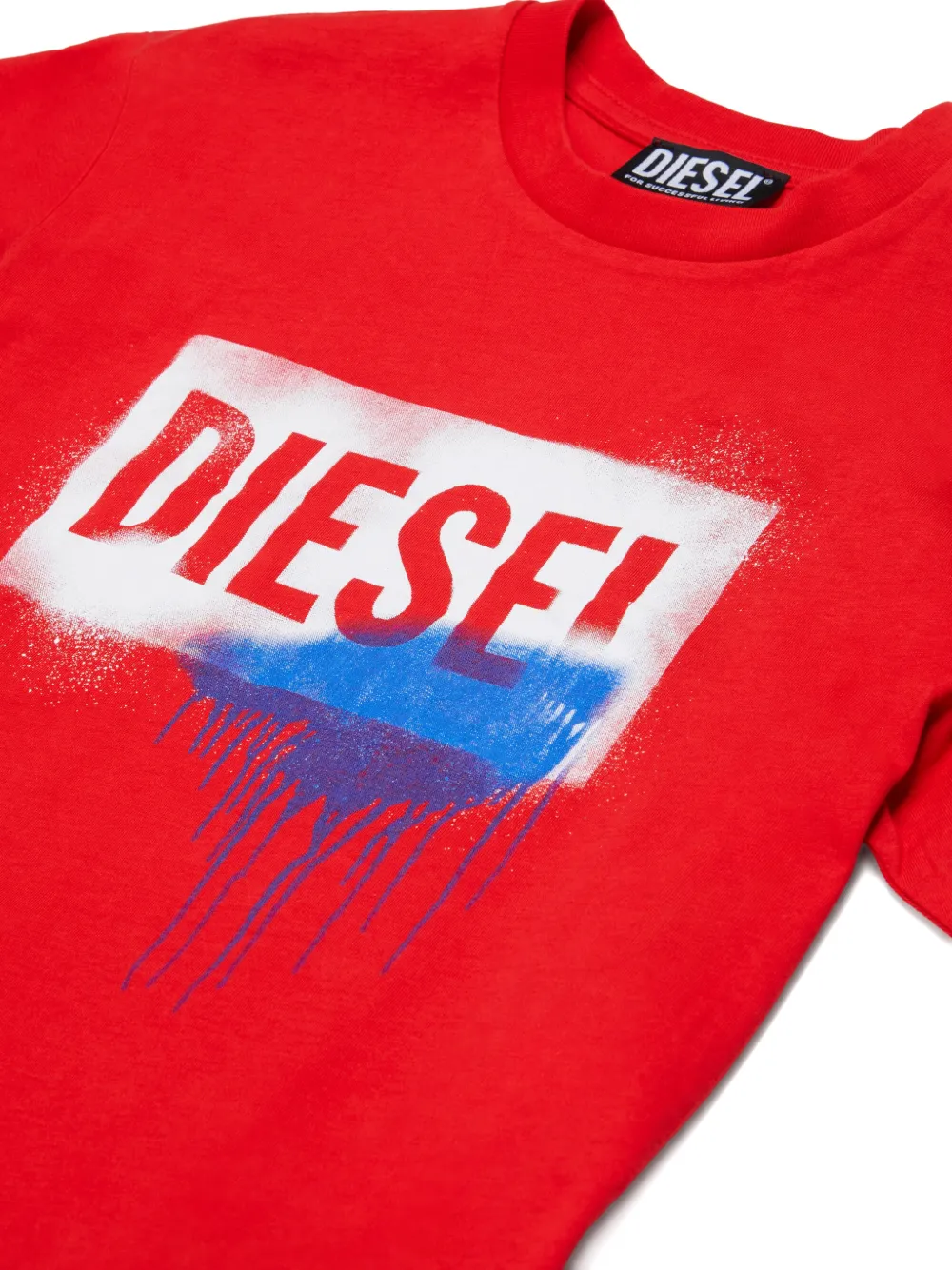 Diesel Kids Grafisch T-shirt Rood