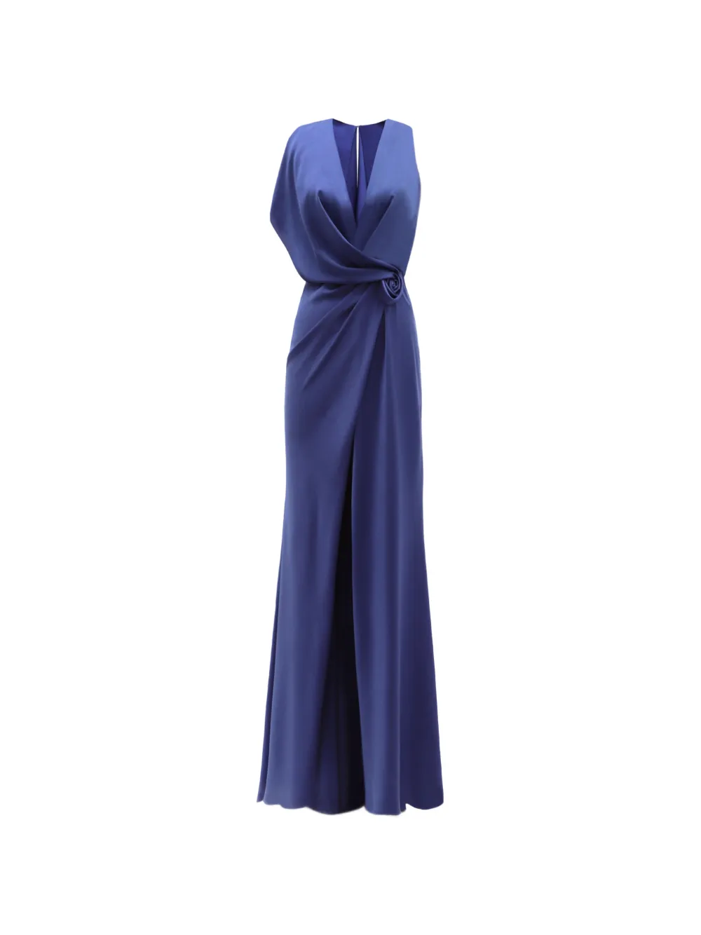 Gemy Maalouf Abito lungo asimmetrico drappeggiato - Blu