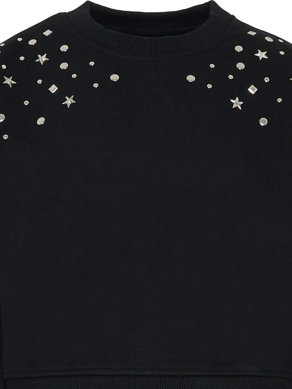 John Richmond Junior Star-stud Round-neck Sweatshirt - Black 