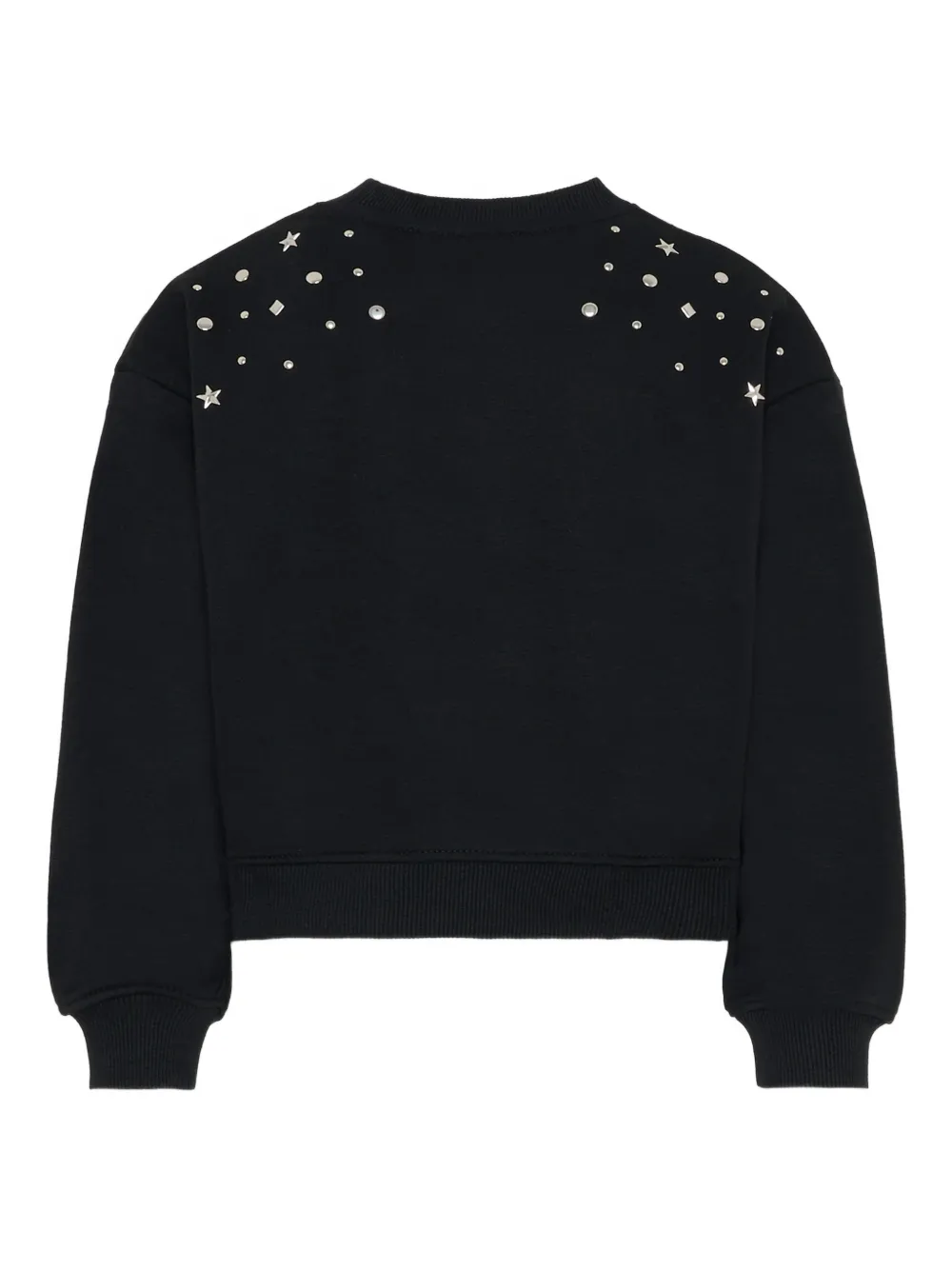  John Richmond Junior Star-stud Round-neck Sweatshirt - Black 