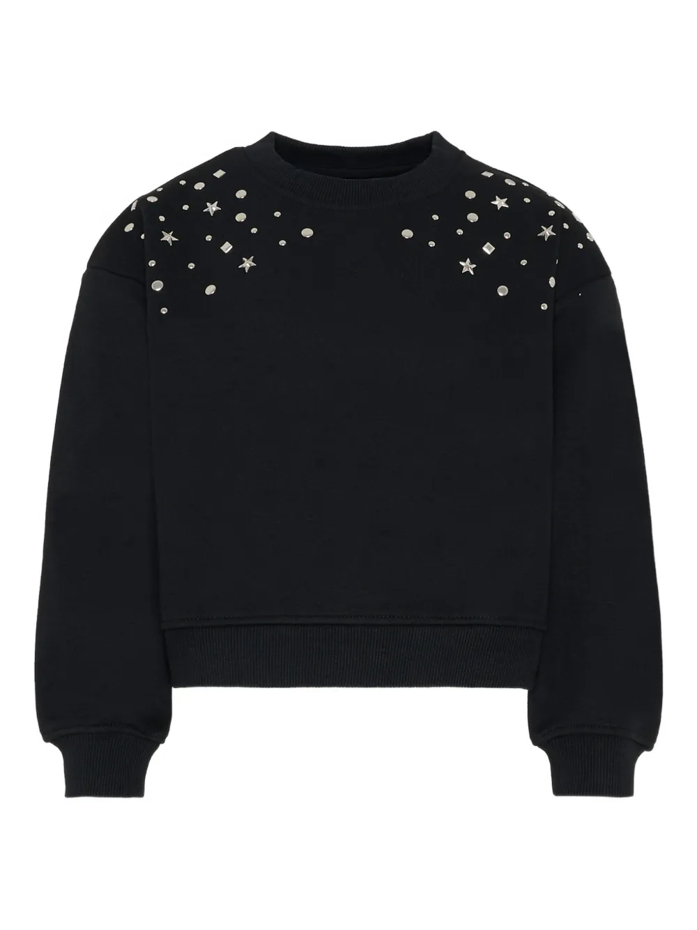 John Richmond Junior star-stud round-neck sweatshirt - Nero