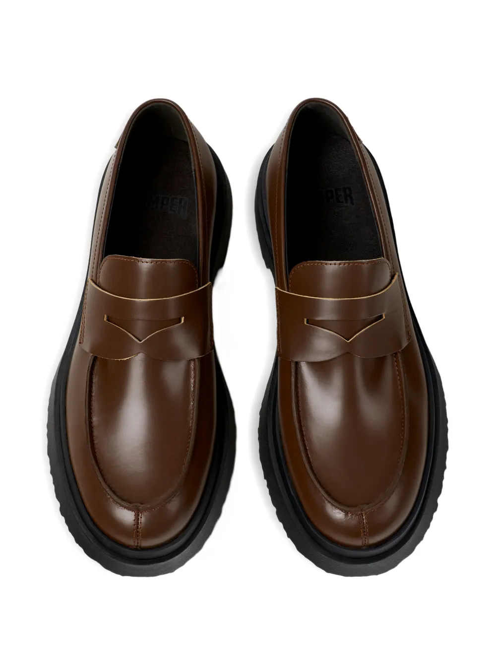 Camper Walden loafers met schort Bruin