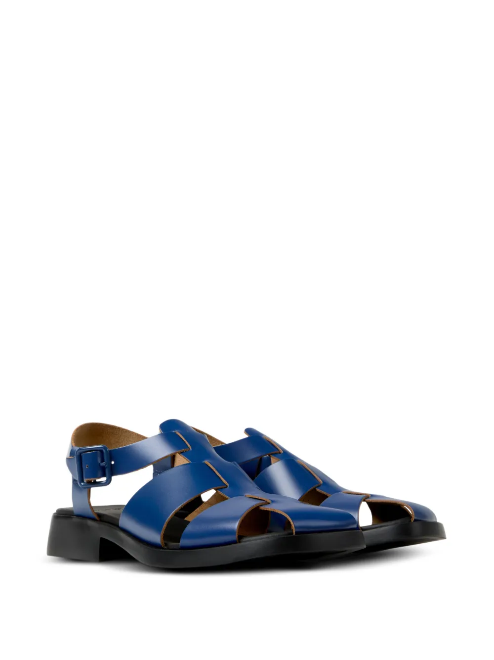 Camper Dana leren sandalen met gesp Blauw