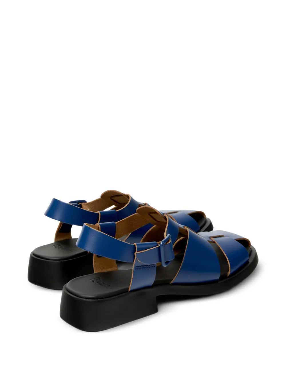 Camper Dana leren sandalen met gesp Blauw