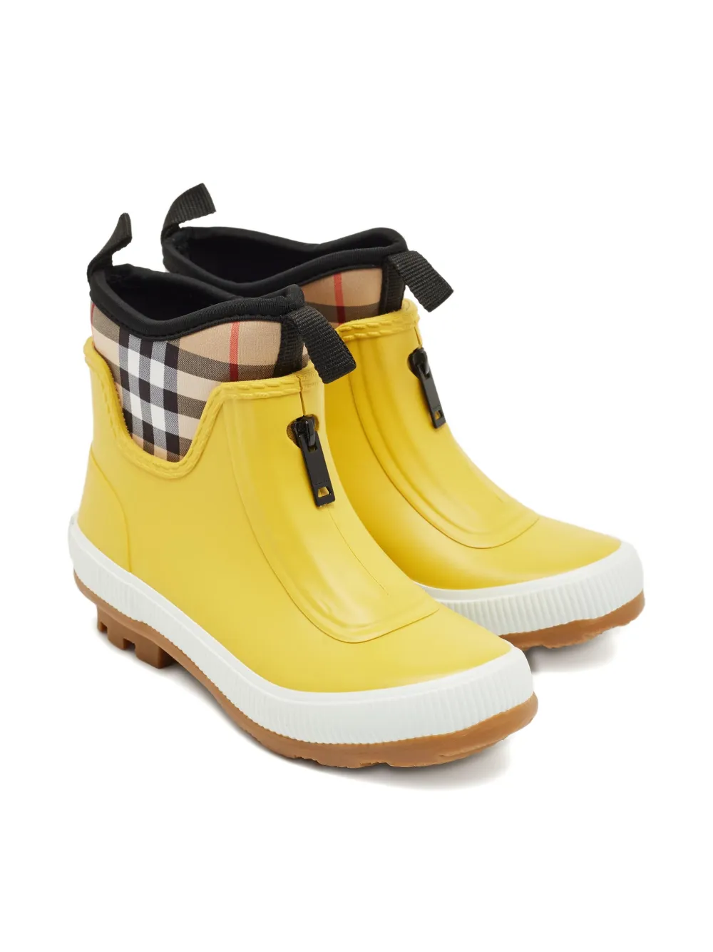Burberry Pre-Owned layered-effect wellies Geel