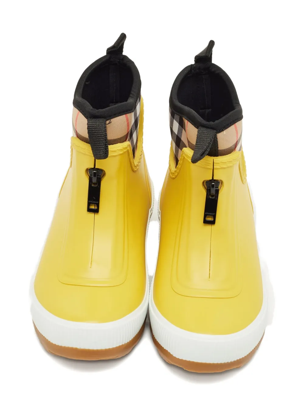 Burberry Pre-Owned layered-effect wellies Geel