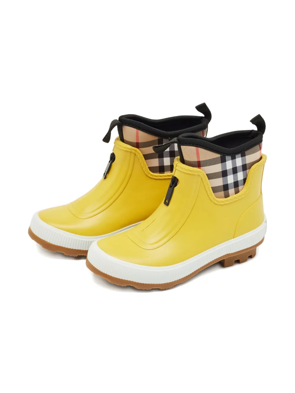 Burberry Pre-Owned layered-effect wellies Geel