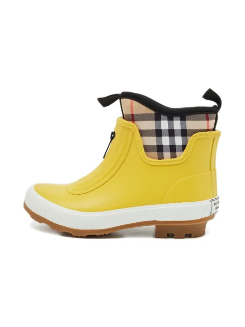 Burberry Pre-Owned 레이어드 이펙트 레인부츠