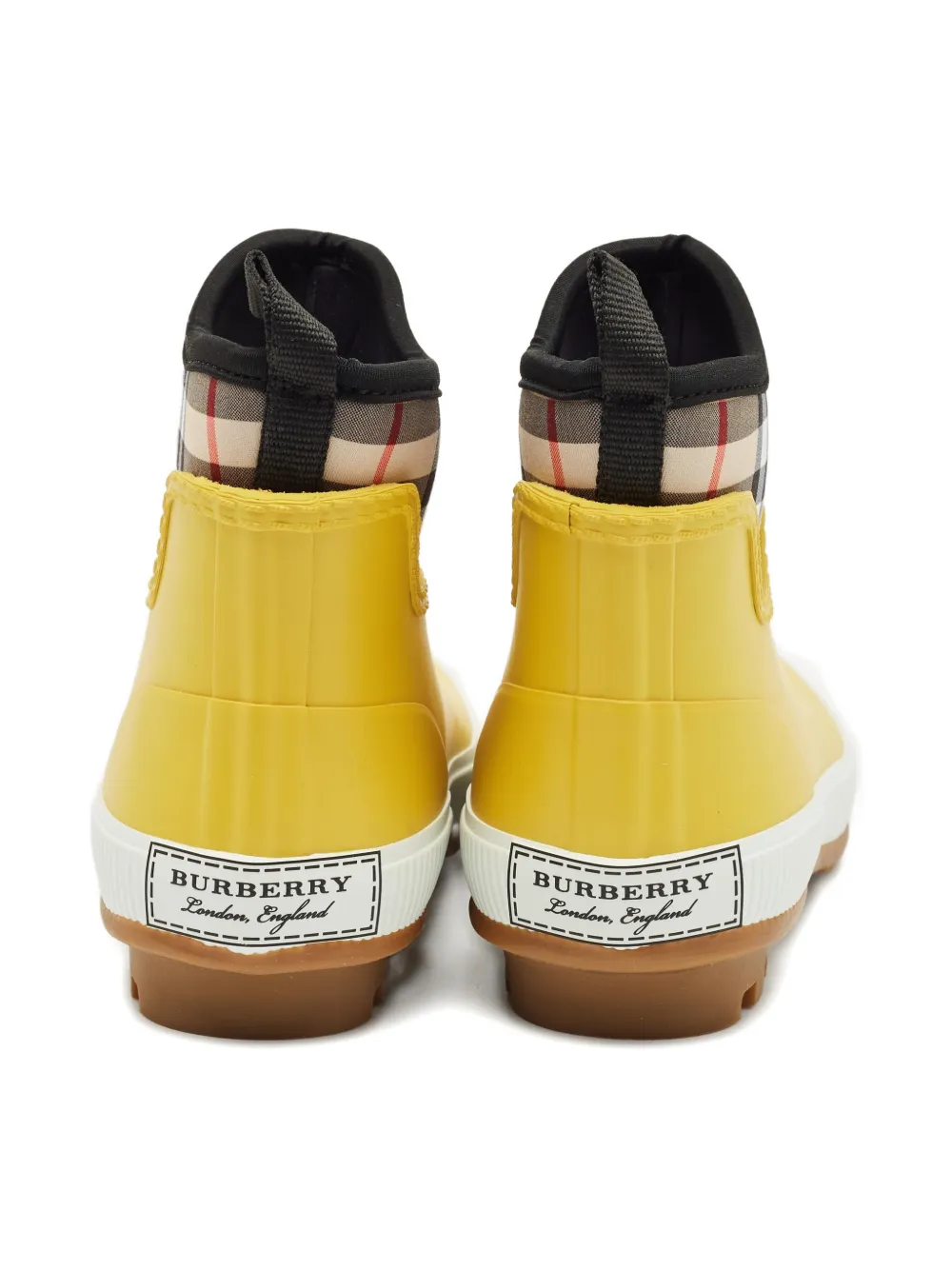 Burberry Pre-Owned layered-effect wellies Geel