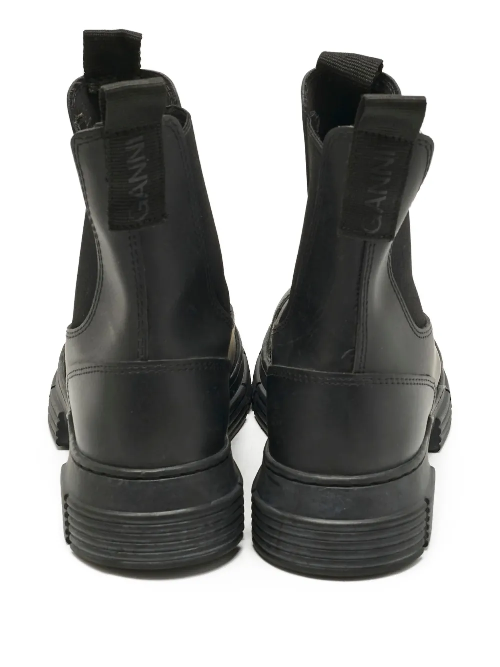 GANNI pull-tab ankle boots - Zwart