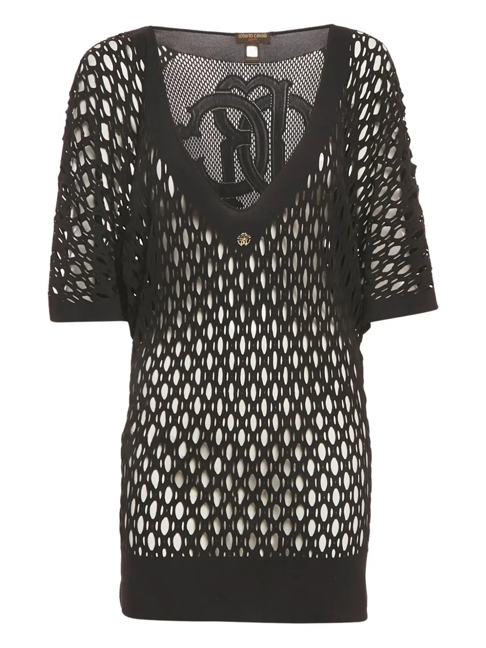 Roberto Cavalli T-shirt con logo - Nero