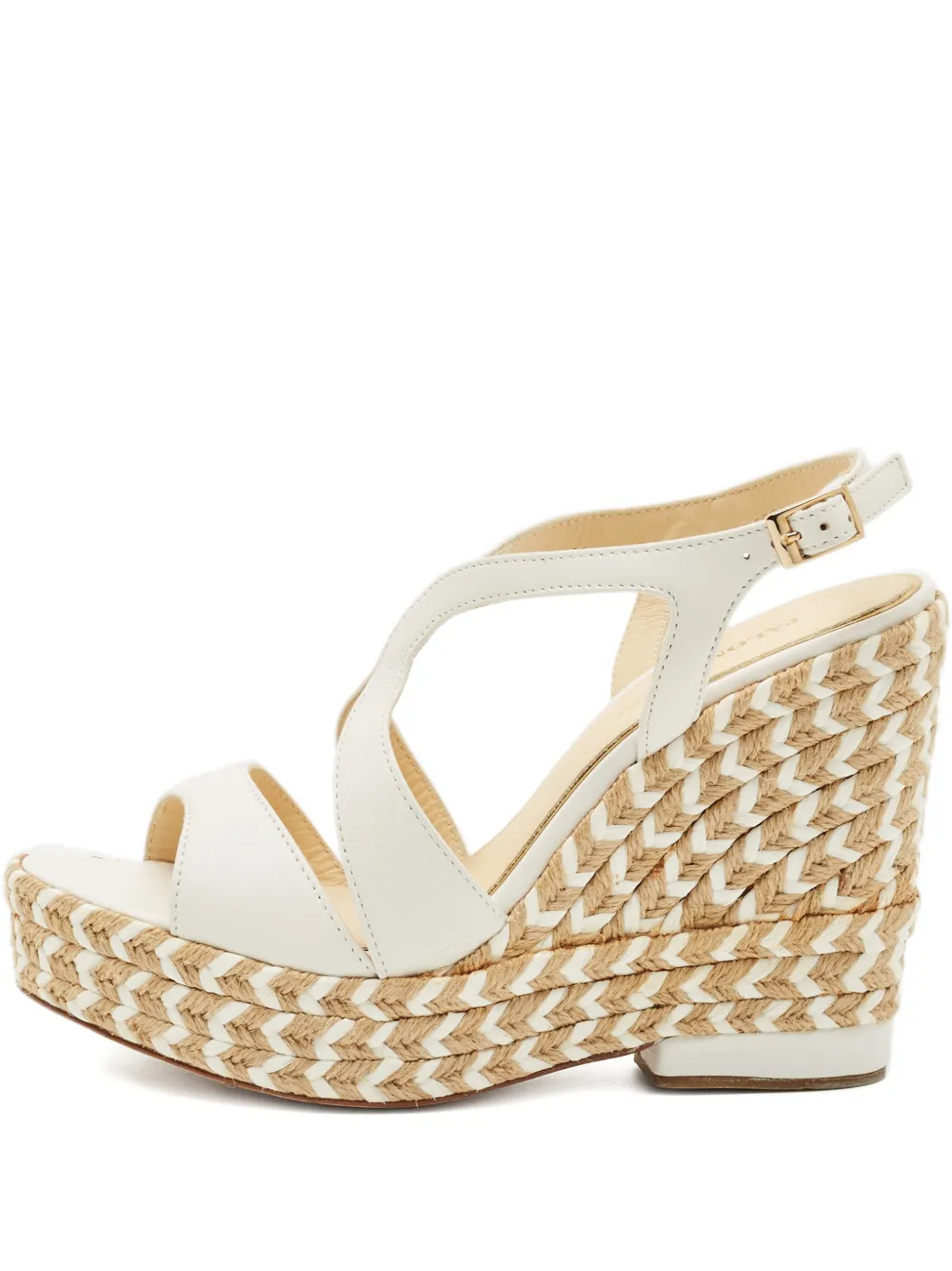 Paloma Barceló espadrille leather wedge sandals | White | Image 1