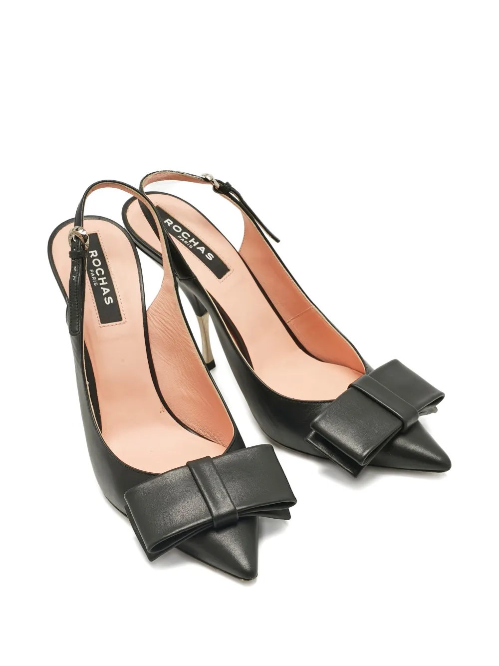 Rochas leather bow-detail slingback pumps | Image 2