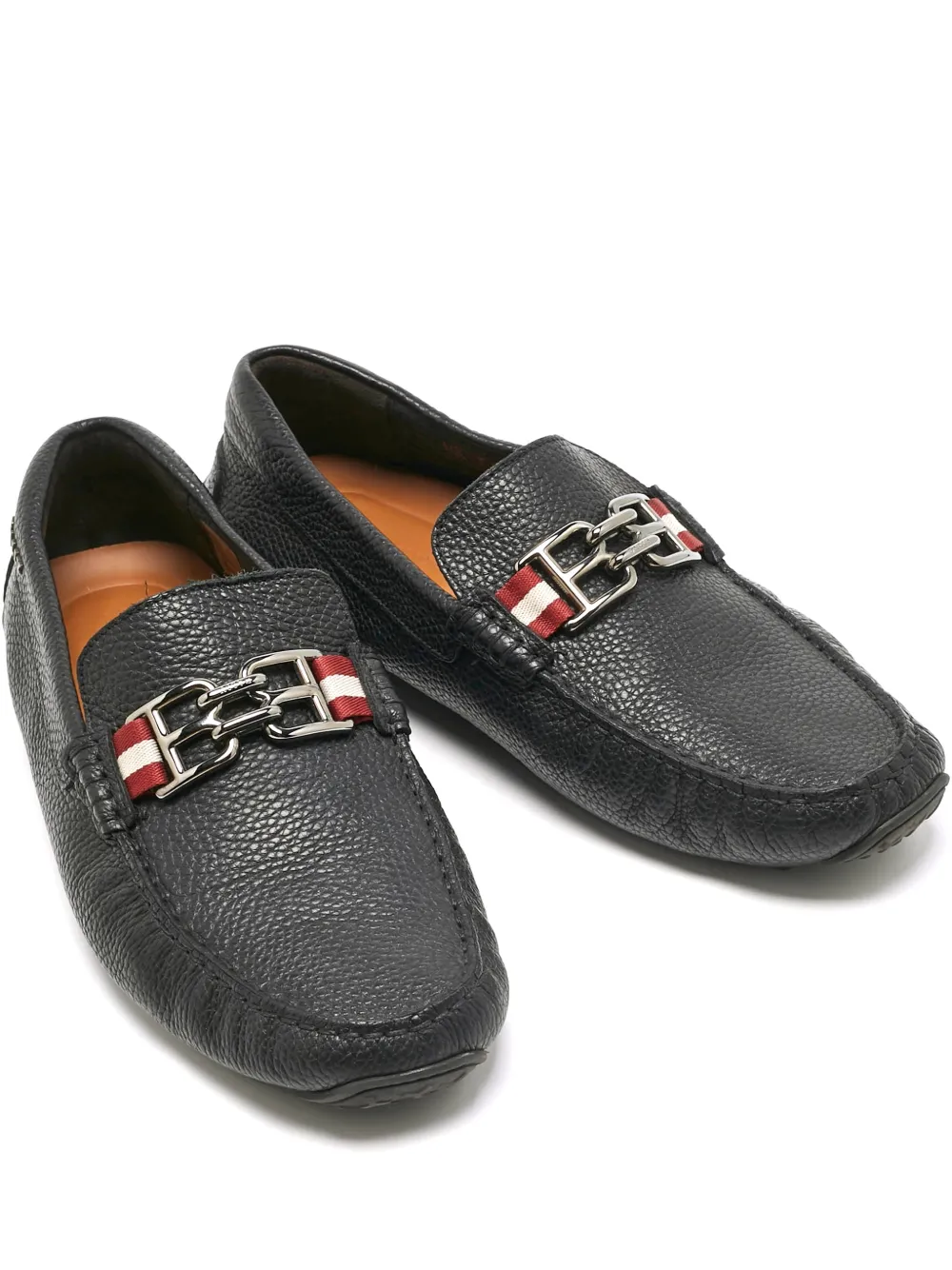 Bally BB-horsebit pebbled loafers - Nero