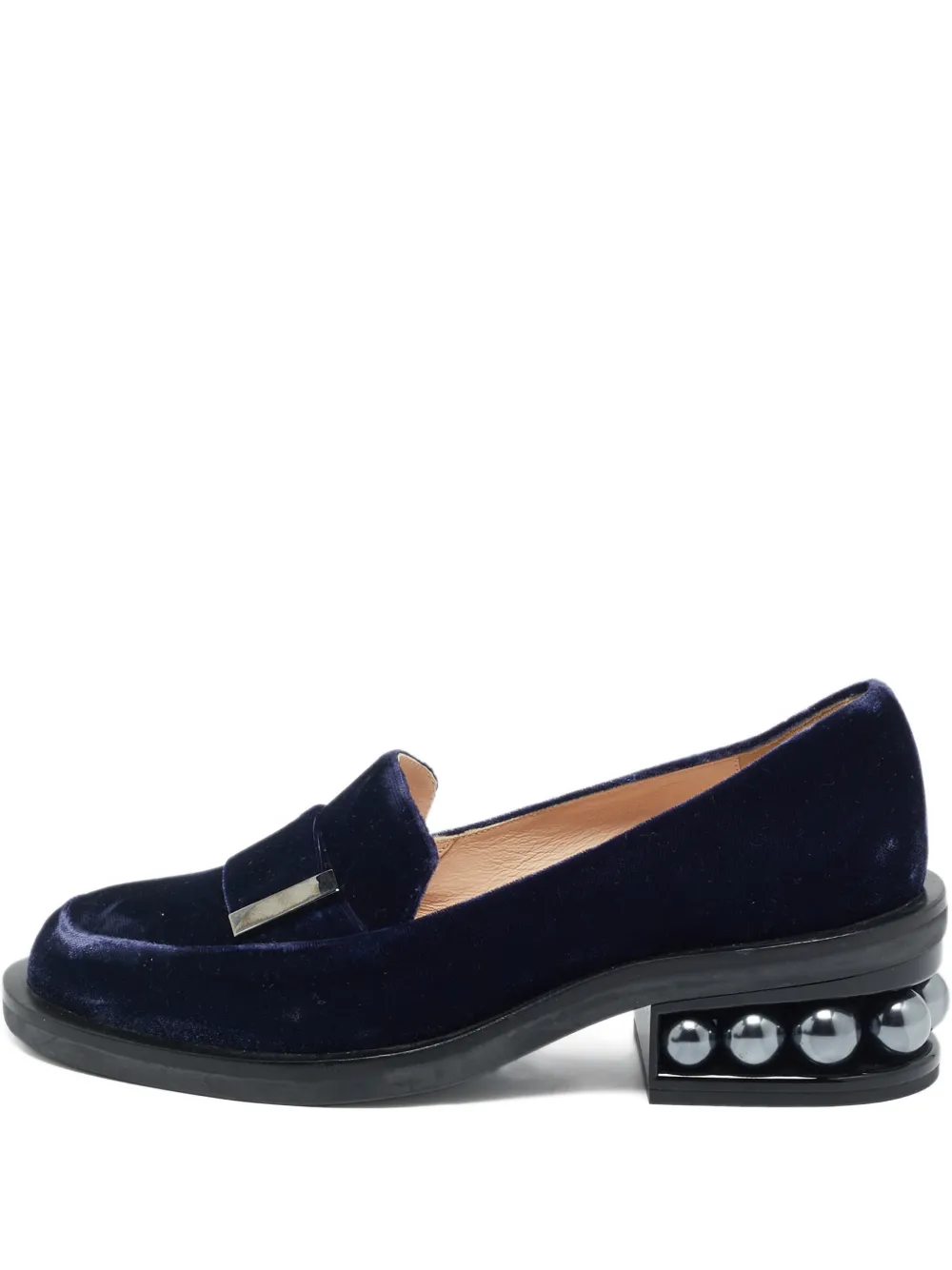 Nicholas Kirkwood pearl-embellished loafers - Blu