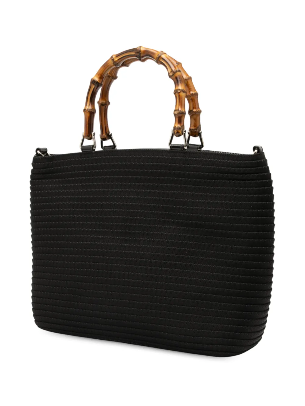 Gucci Pre-Owned 1990-2000s ナイロン バンブーサッチェルバッグ