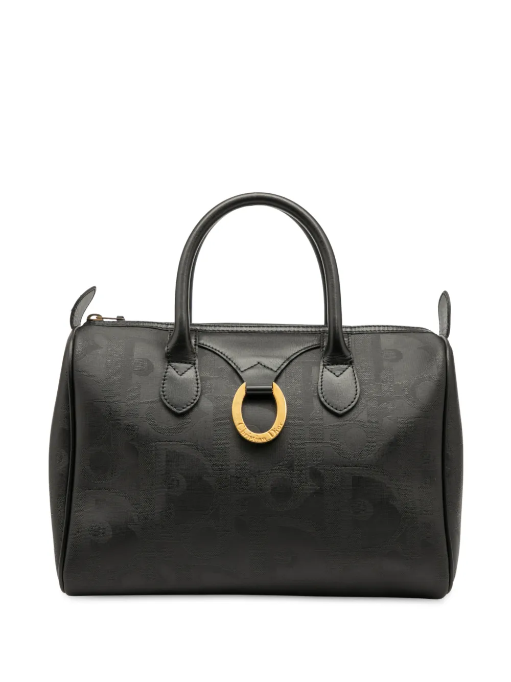 Christian Dior Pre-Owned Borsa Diorissimo Boston in tela cerata con motivo Trotter XX secolo - Nero