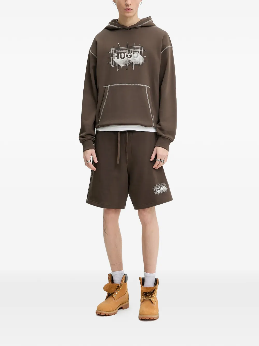 HUGO logo-print hoodie | Hoodies | Image 2