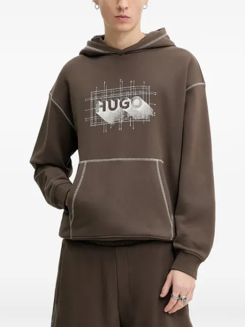 HUGO logo-print hoodie