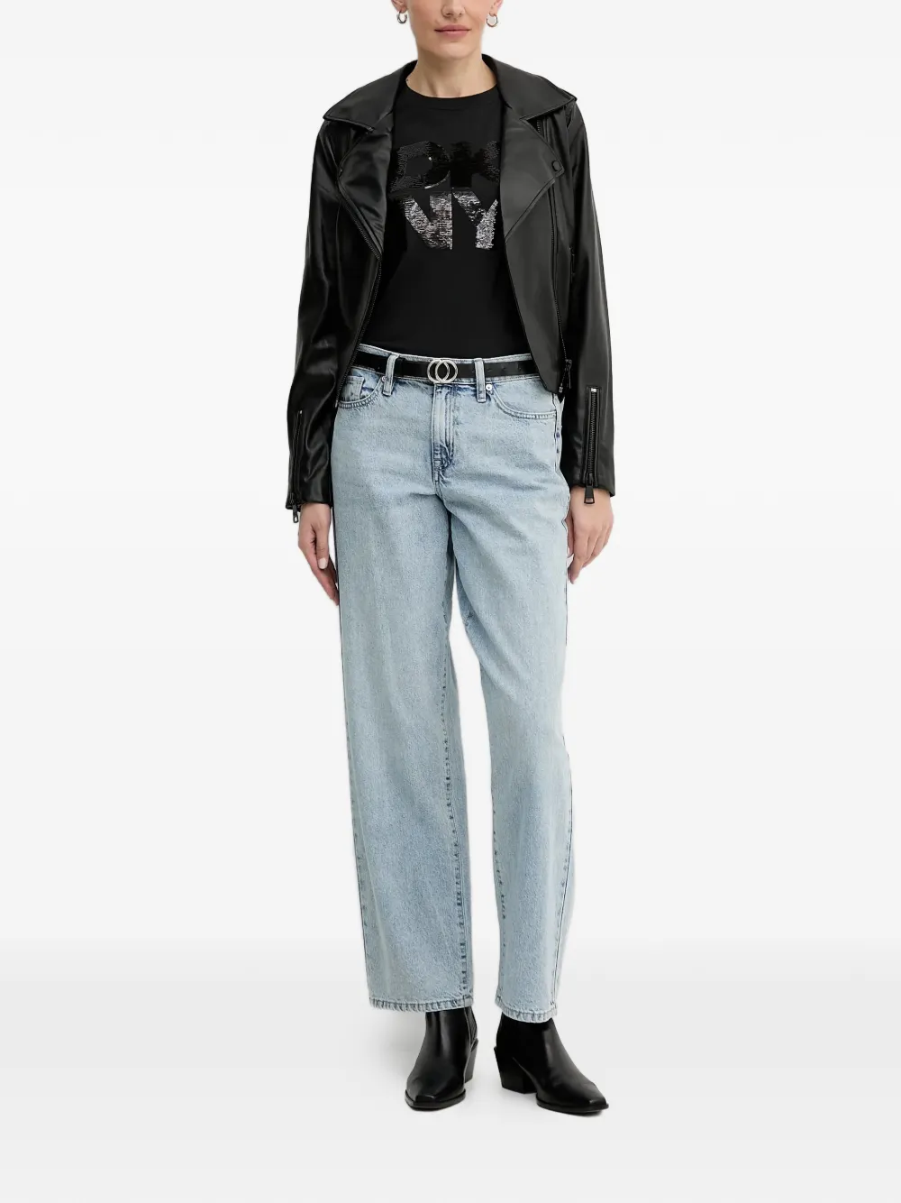  Dkny Belted Zipped Jacket - Black 