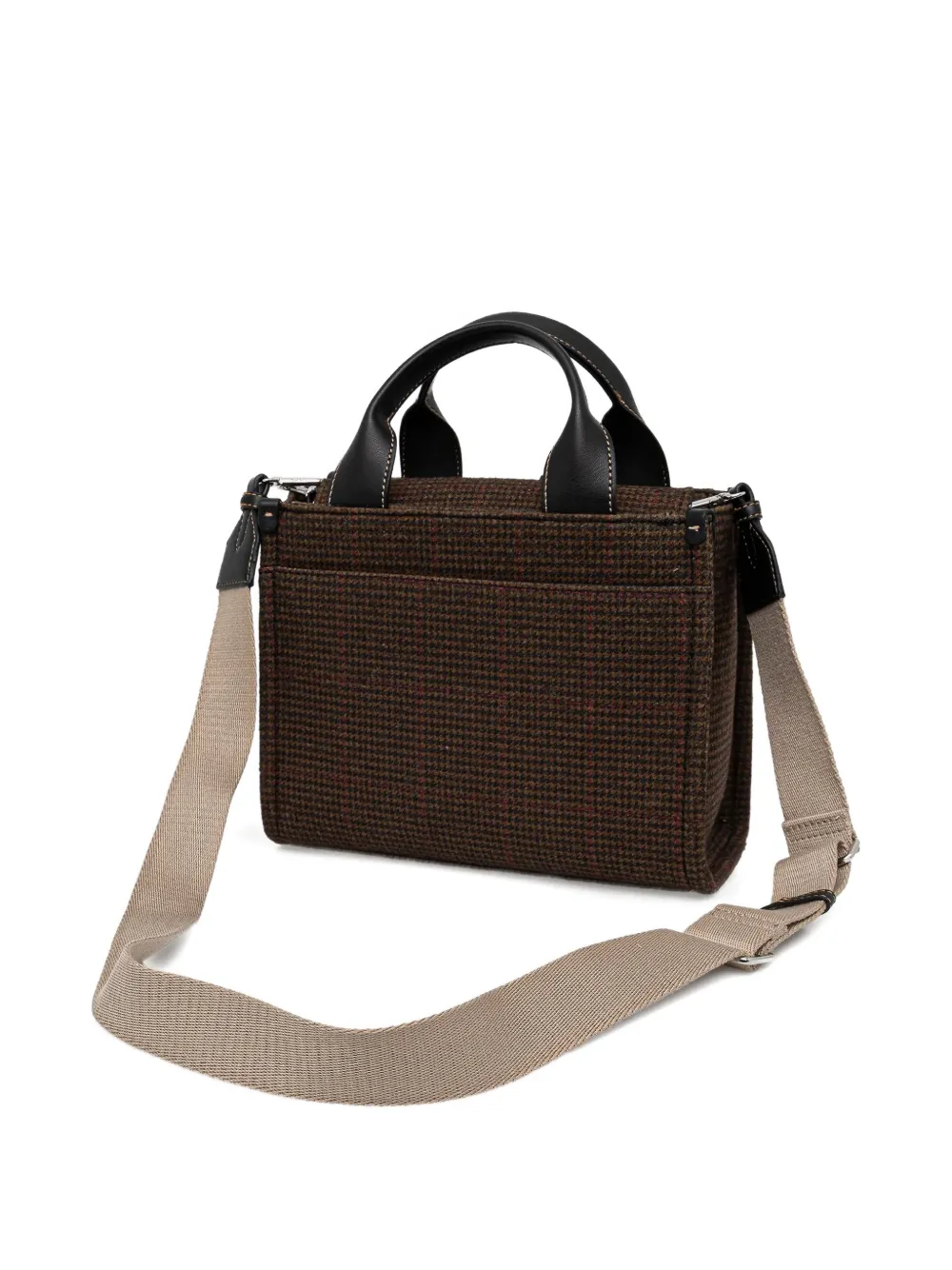 DKNY Geruite shopper Bruin
