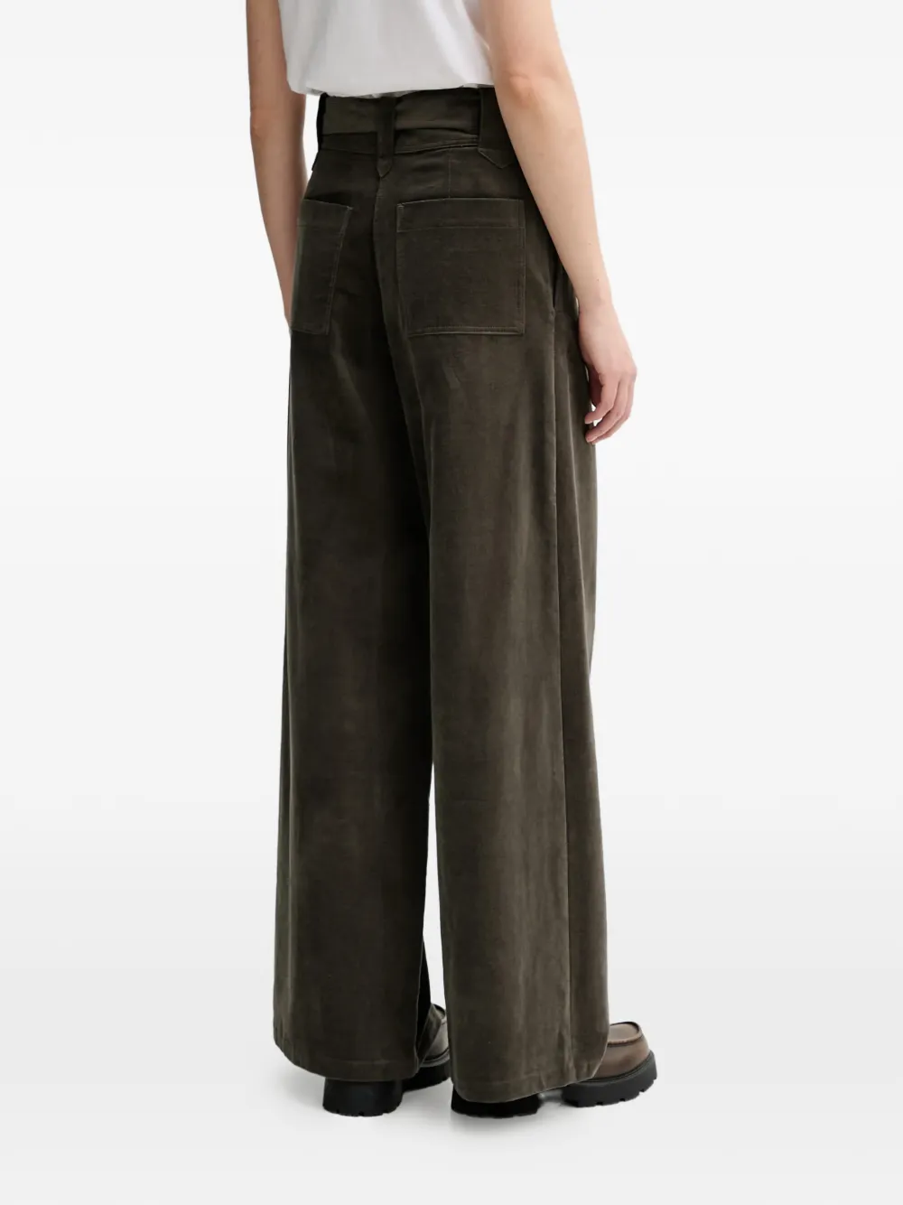 Sessùn Darm broek met gespsluiting Groen