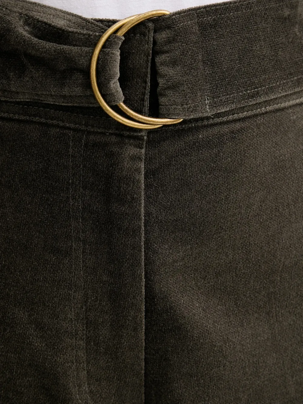 Sessùn Darm broek met gespsluiting Groen