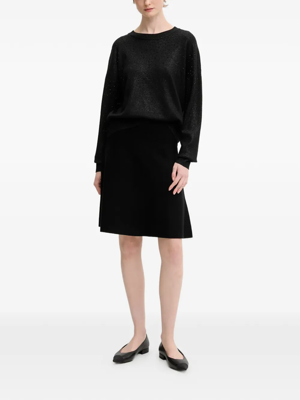  Dkny Sparkle Hotfix Sweater - Black 