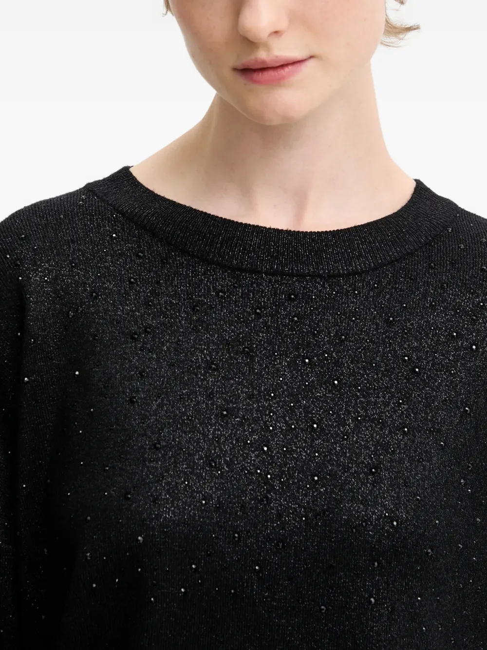 DKNY Sparkle Hotfix trui Zwart