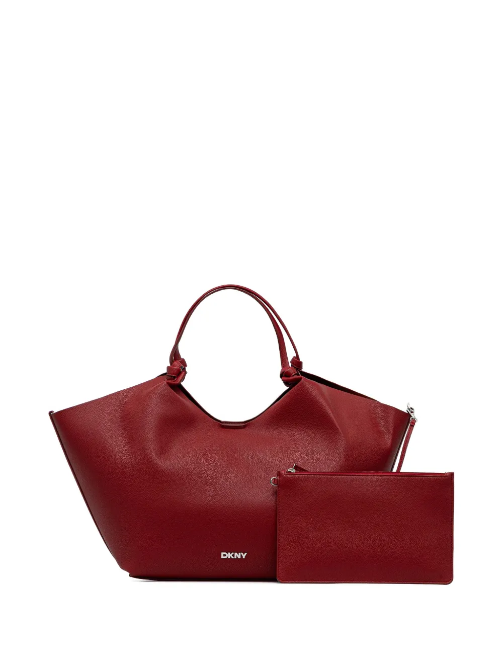 DKNY large Paulaknotted handle tote bag - Rood