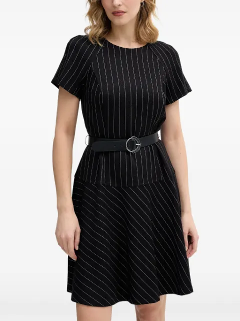 DKNY striped belted mini dress