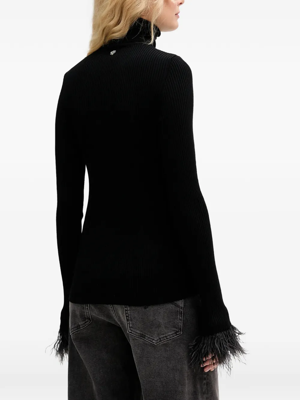 Aniye By Plum coltrui met veren afwerking Zwart