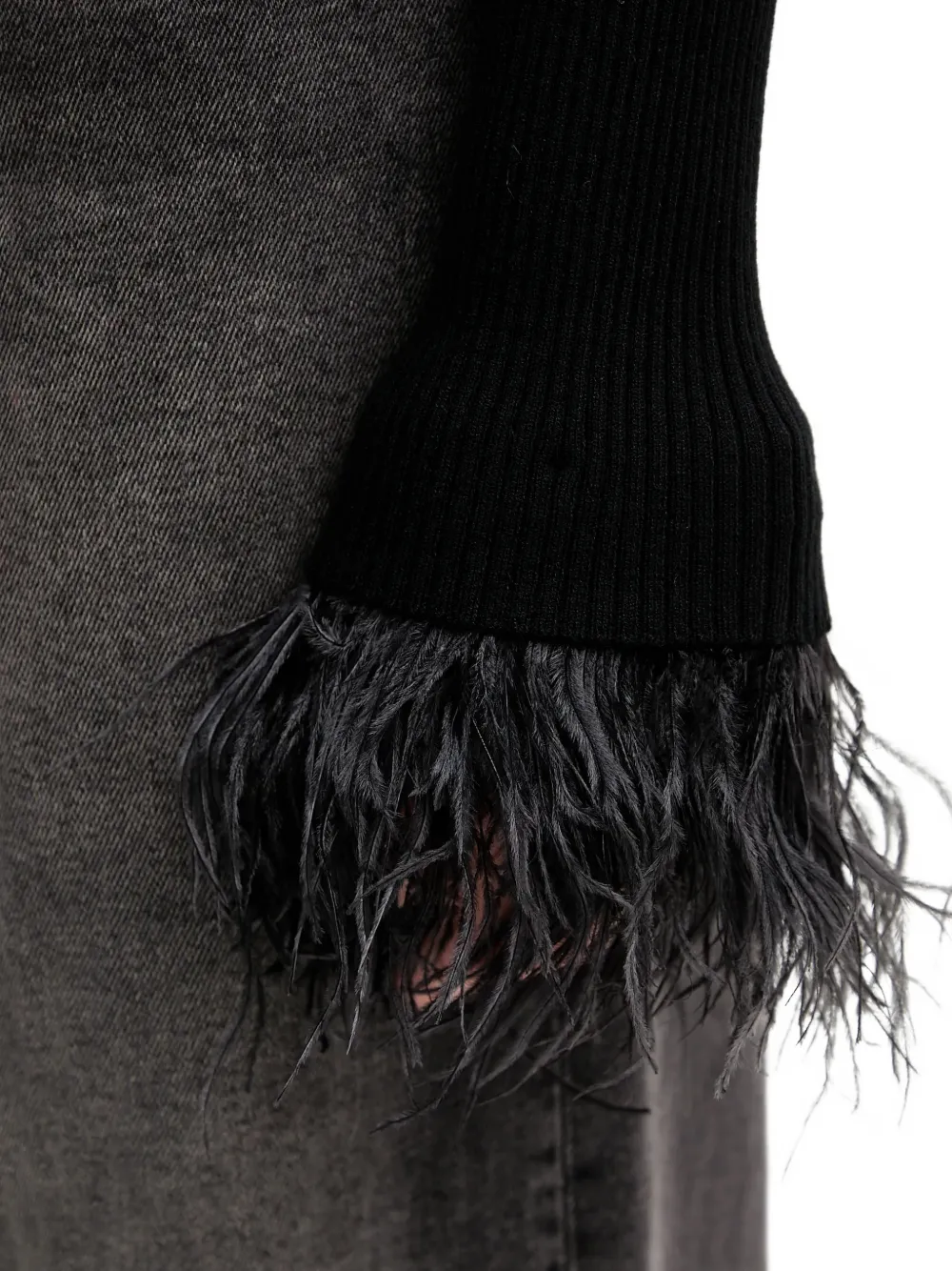 Aniye By Plum coltrui met veren afwerking Zwart