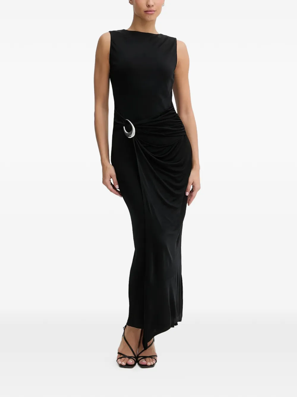 HUGO Nastasiel ring-detail maxi dress - Nero