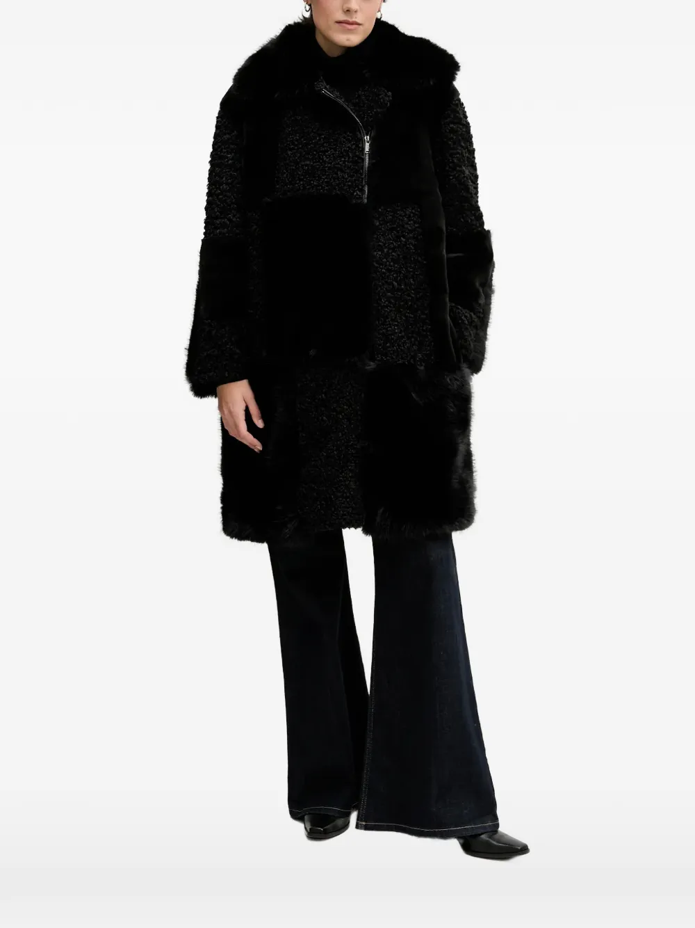 DKNY Winter faux-fur coat - Nero