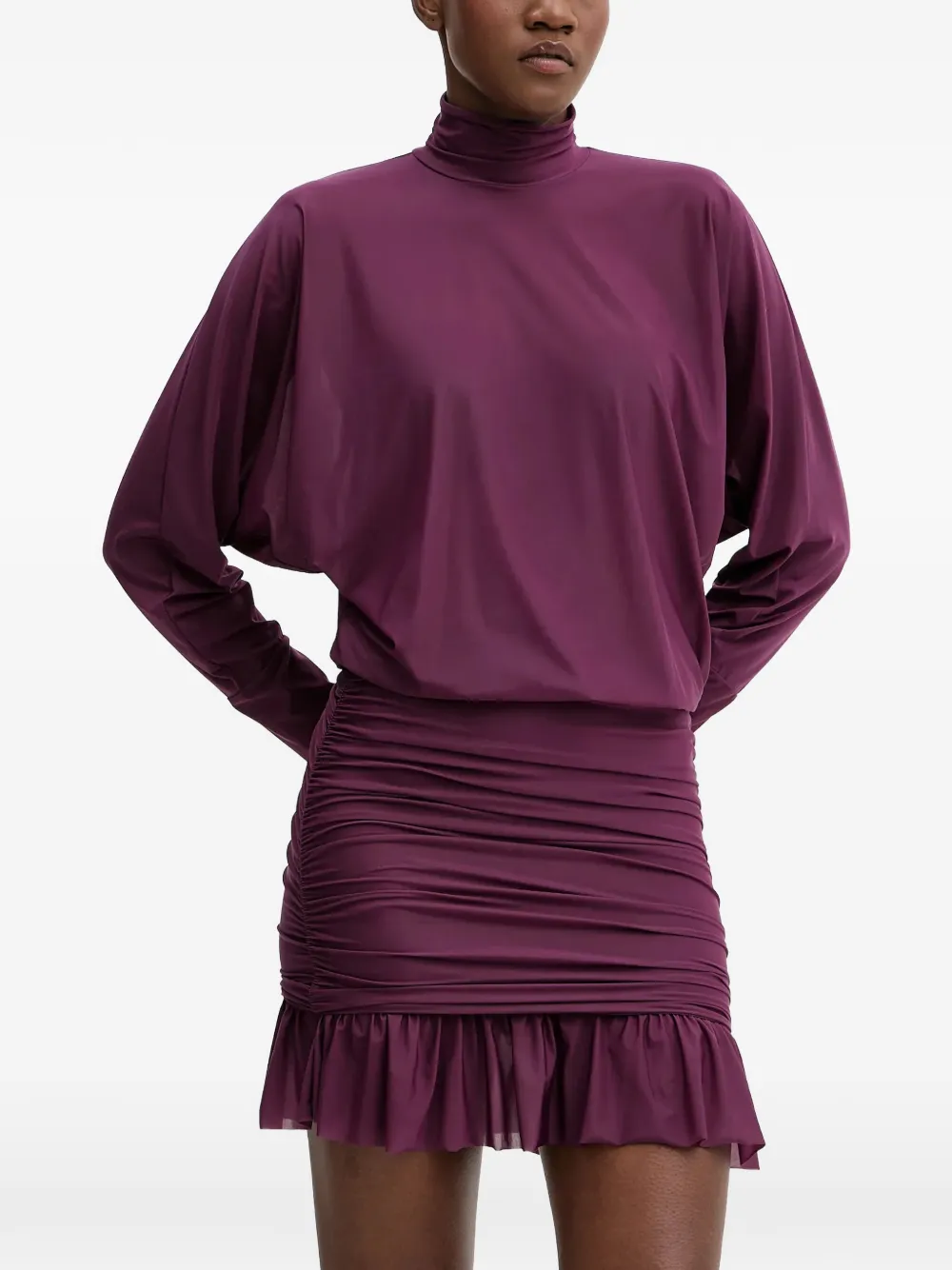 Aniye By Scandal ruffled mini dress - Rot