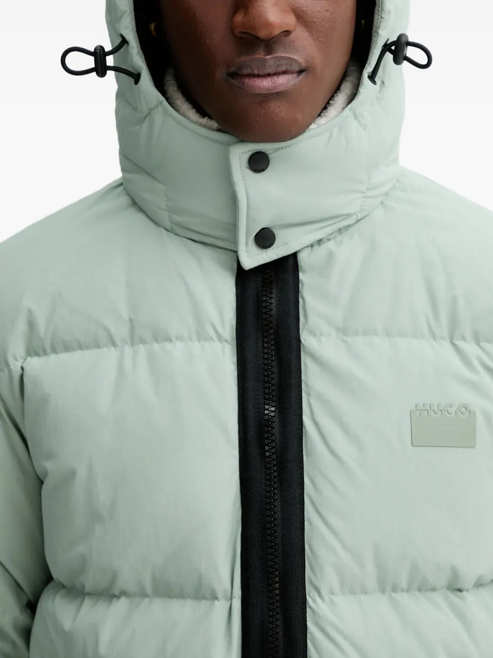 HUGO Birono2541 jack met capuchon Groen