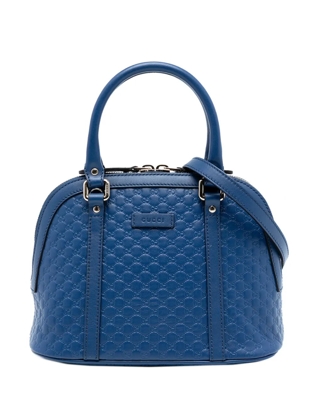 Gucci Pre-Owned Borsa a tracolla Microguccissima Dome mini 2016-2025 - Blu
