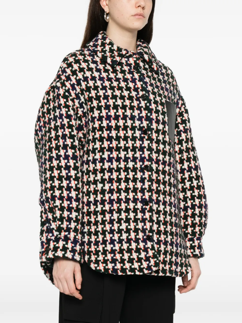  Loewe Houndstooth-pattern Jacket - Blue 