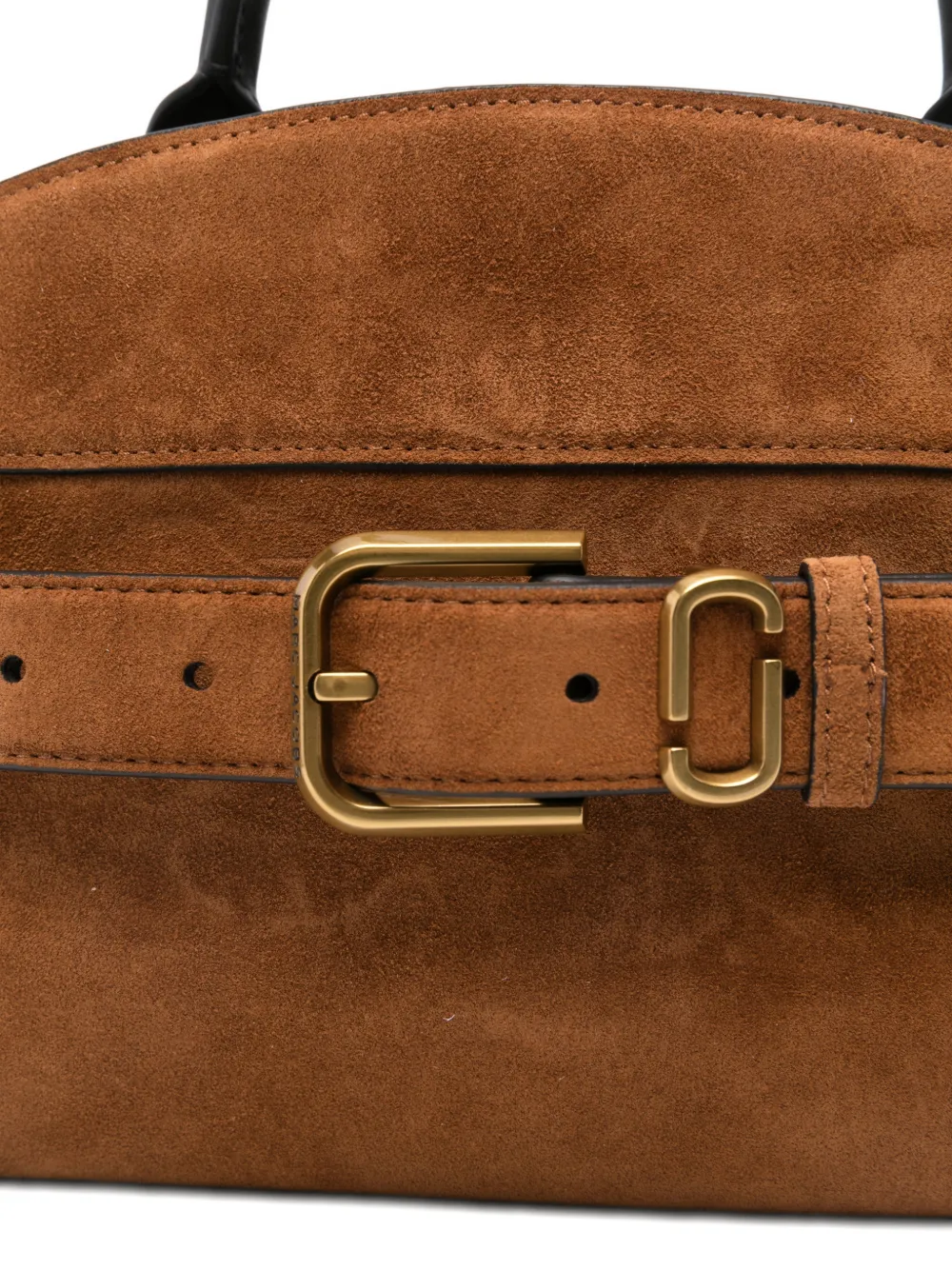 Marc Jacobs Leren shopper met gespdetail Bruin
