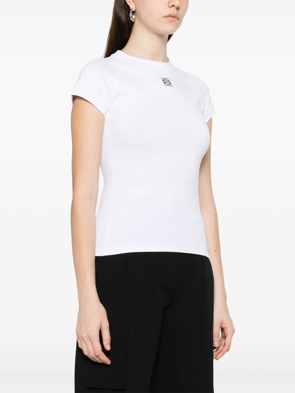 LOEWE T-shirt met geborduurd logo Wit