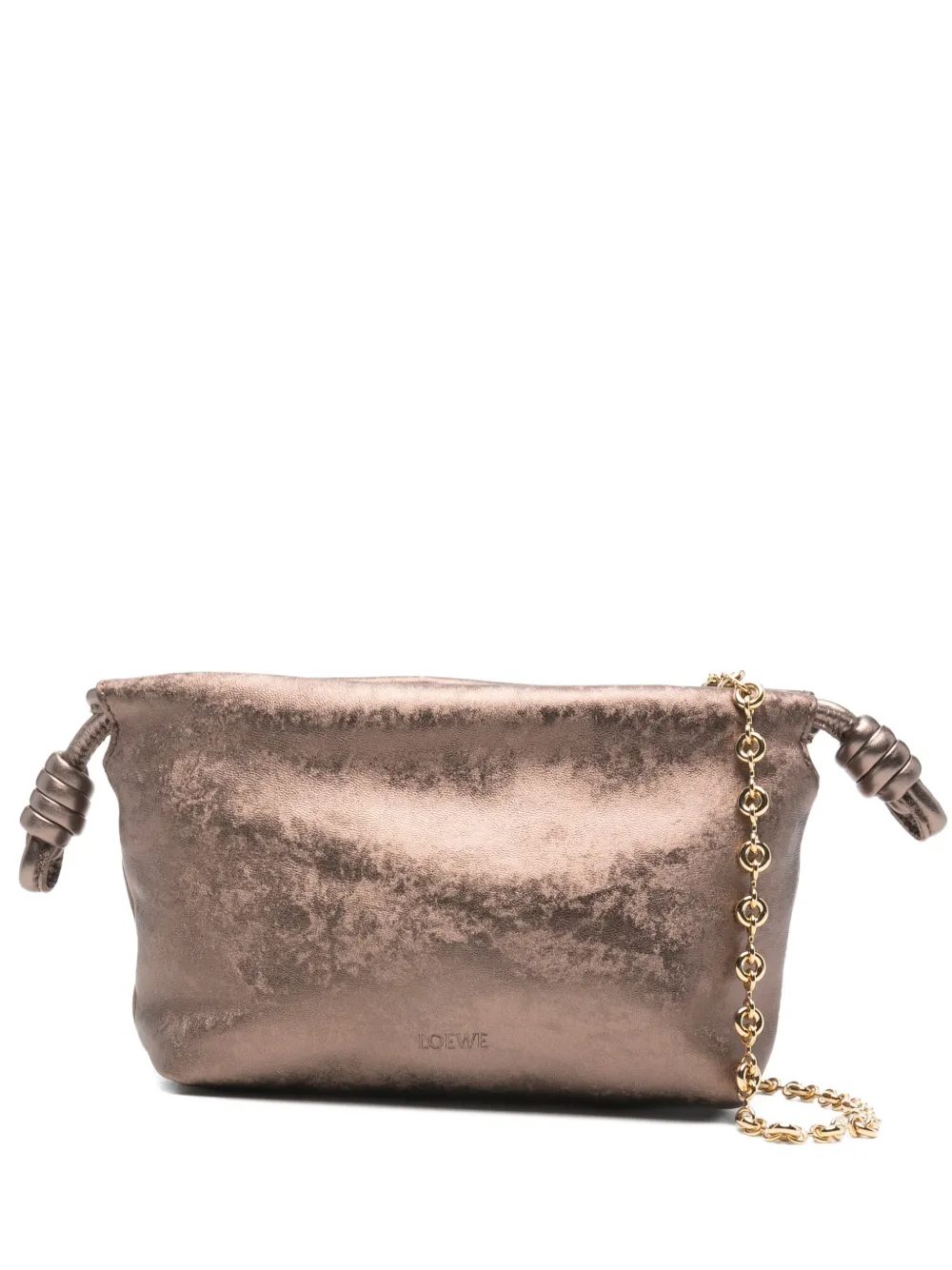 LOEWE Clutch Flamenco con nodo - Marrone