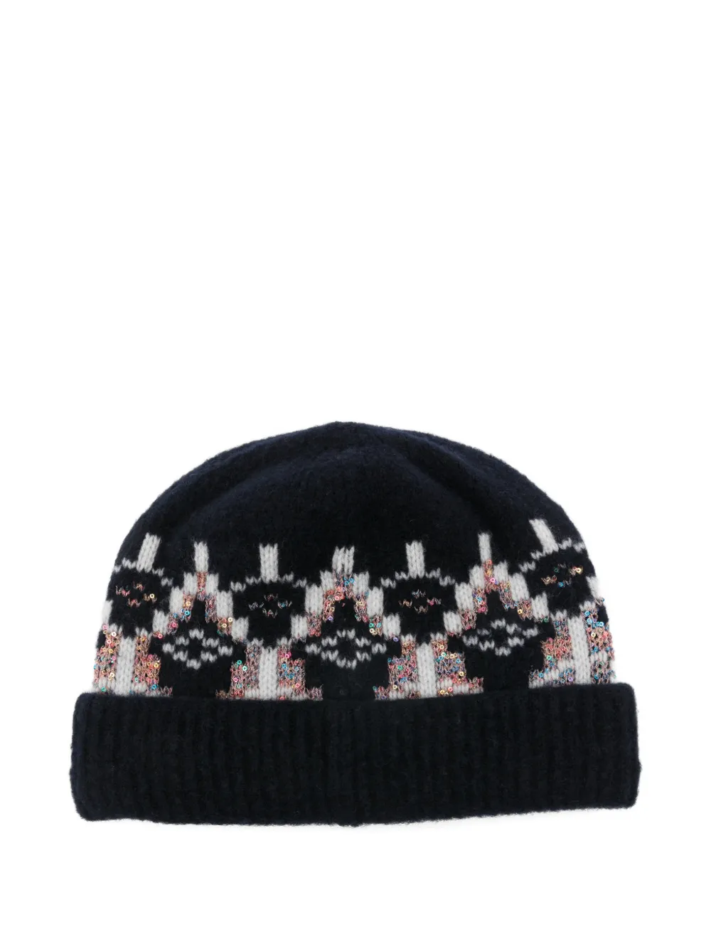  Loewe Sequin Patterned Beanie - Blue 