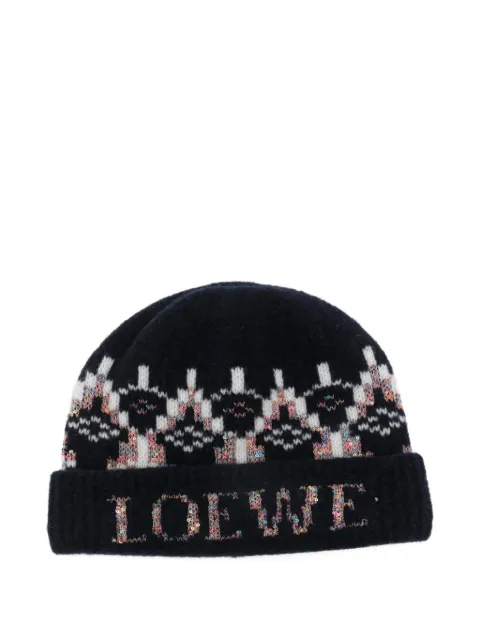 LOEWE sequin patterned beanie