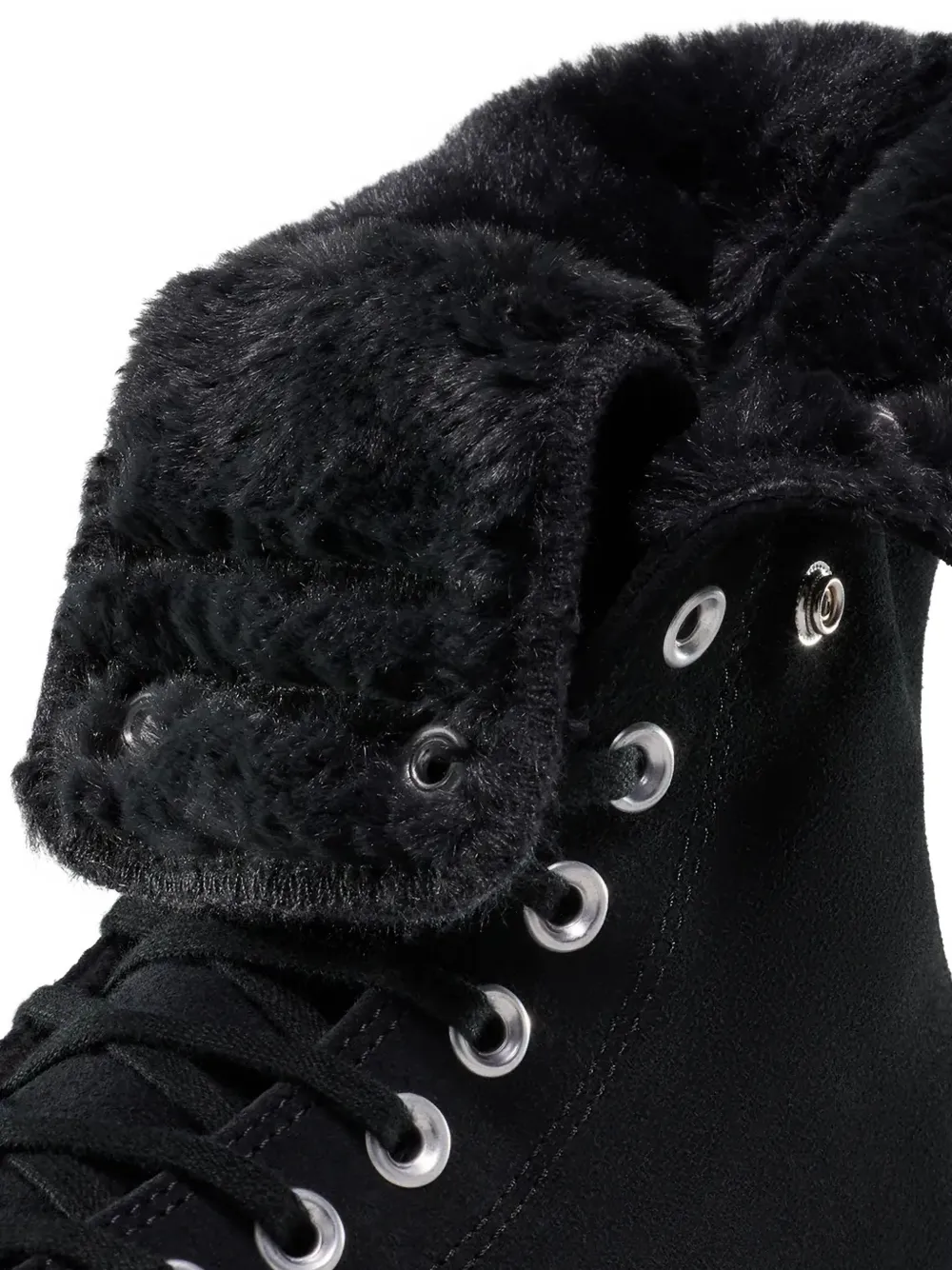 Converse Chuck Taylor All Star Fold-Over Lift XHi sneakers met imitatiebont Zwart